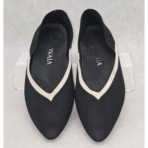 VIVAIA Vienna Pointed Flats Women's Size 36 EU Black Slip On Shoes
